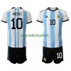 Maillot de Supporter Argentine Lionel Messi 10 Domicile Coupe du Monde 2022 Pour Enfant